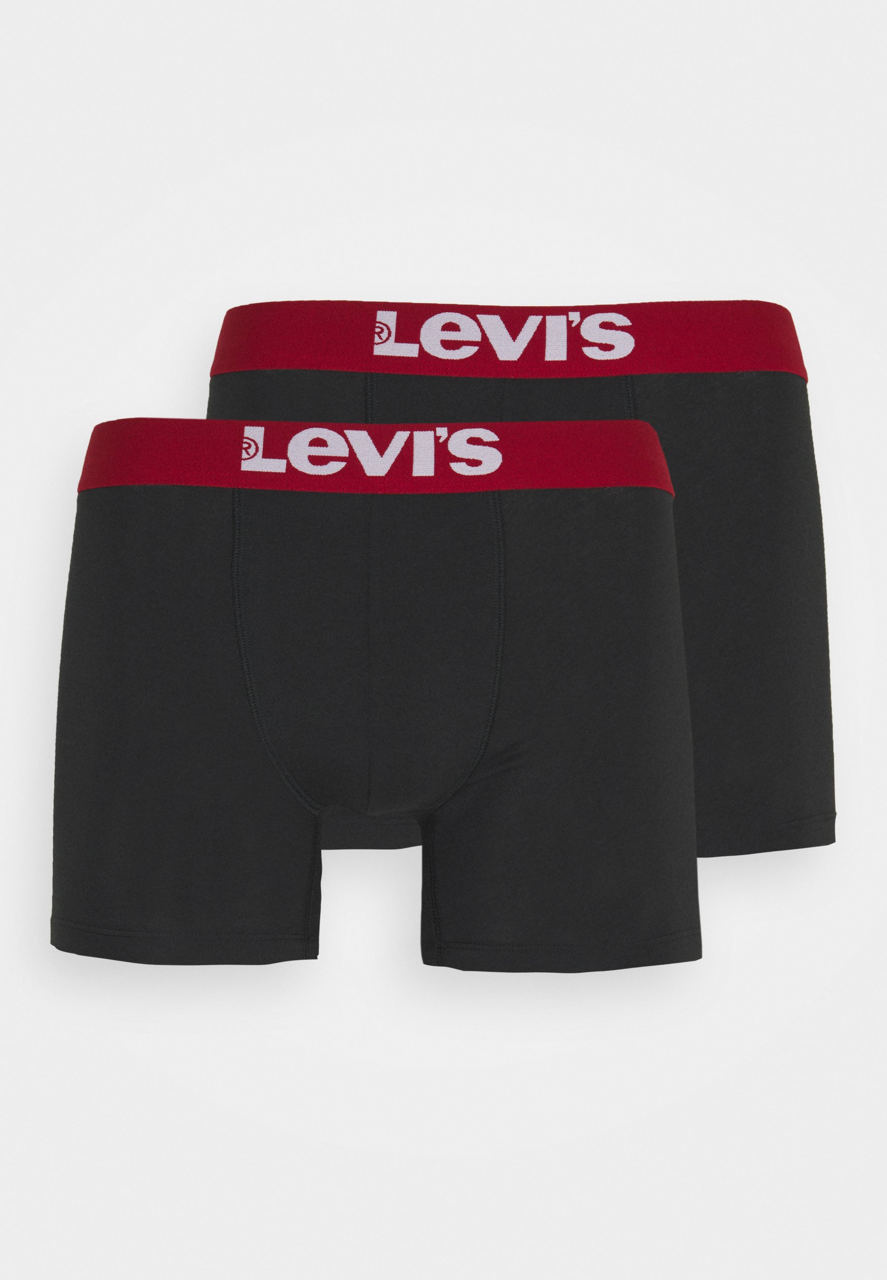 Levi's® SOLID BASIC BOXER 2 PACK - Panties - black/schwarz