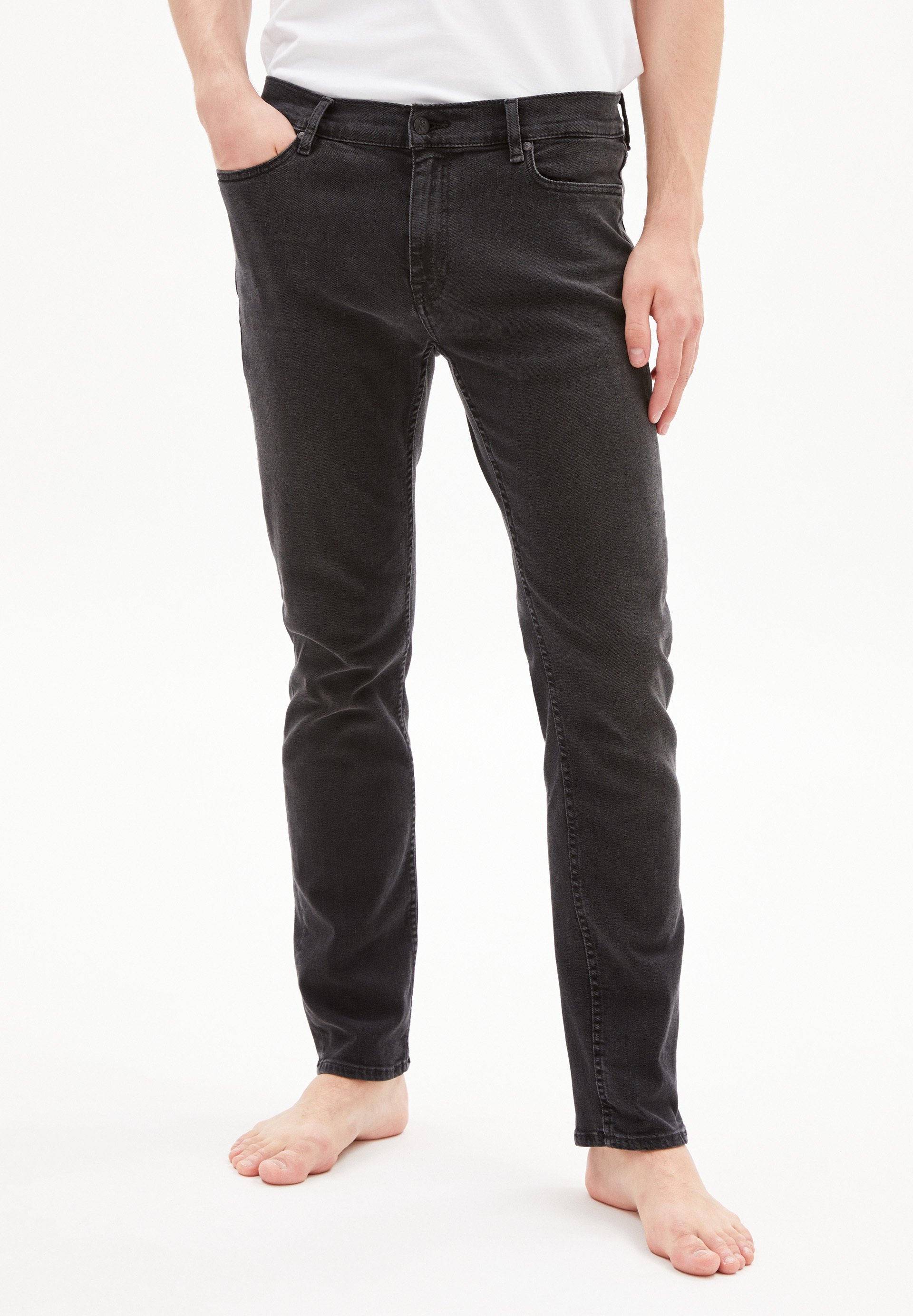 ARMEDANGELS IAAN X STRETCH - Jeans Slim Fit - black washed/schwarz