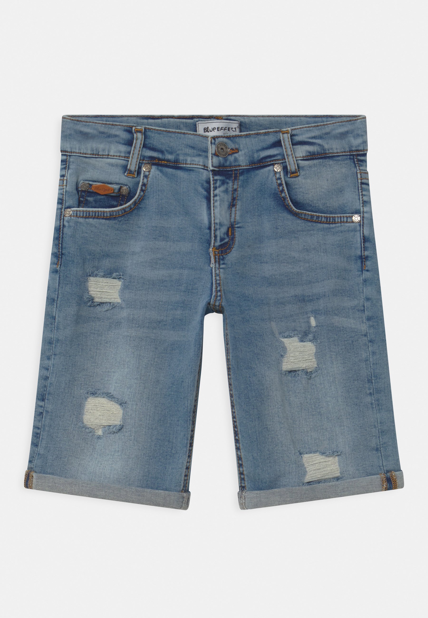 Blue Effect BOYS ULTRASTRETCH - Jeans Shorts - light-blue denim/hellblau