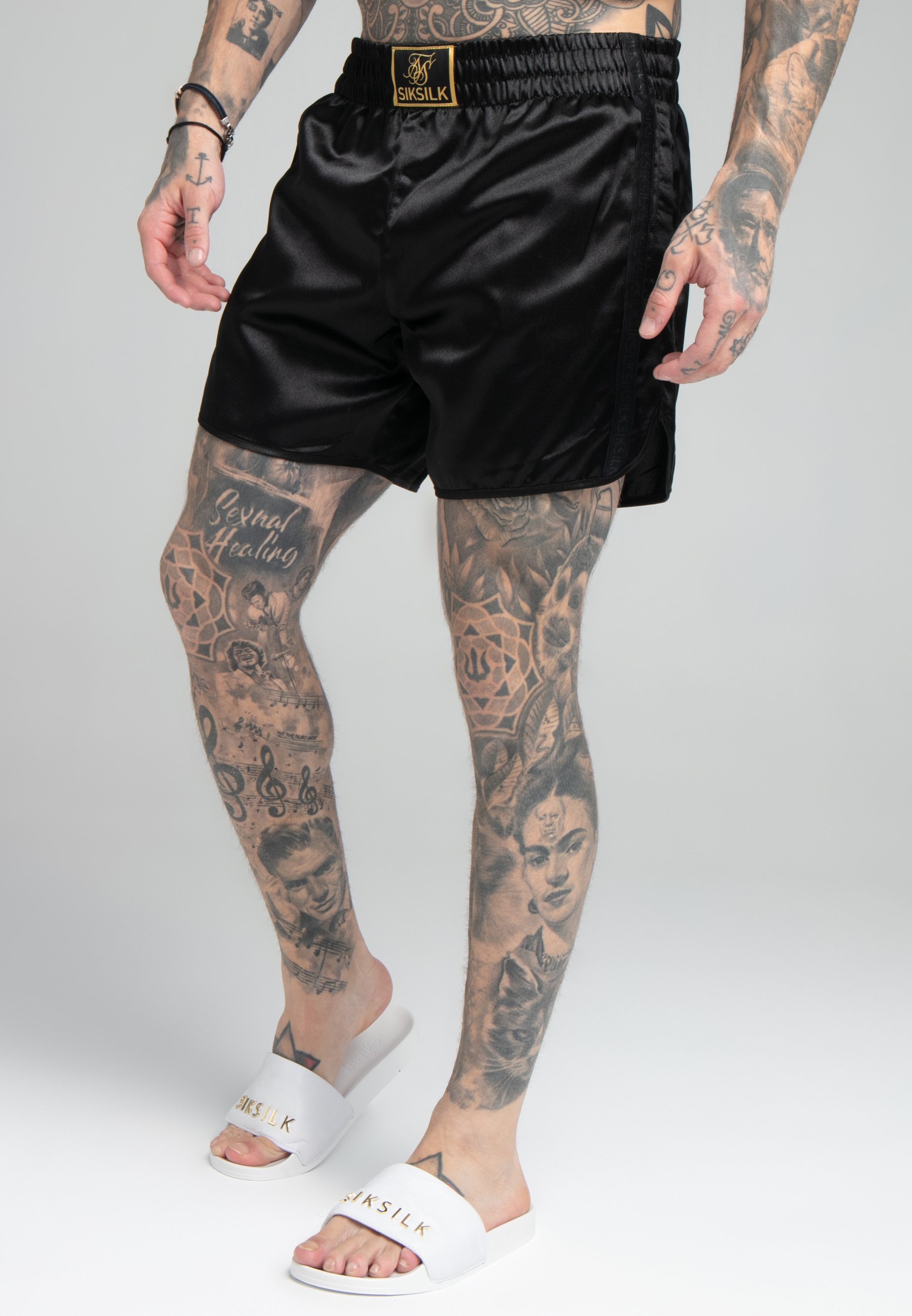 SIKSILK MUAY TIE - Shorts - black/schwarz