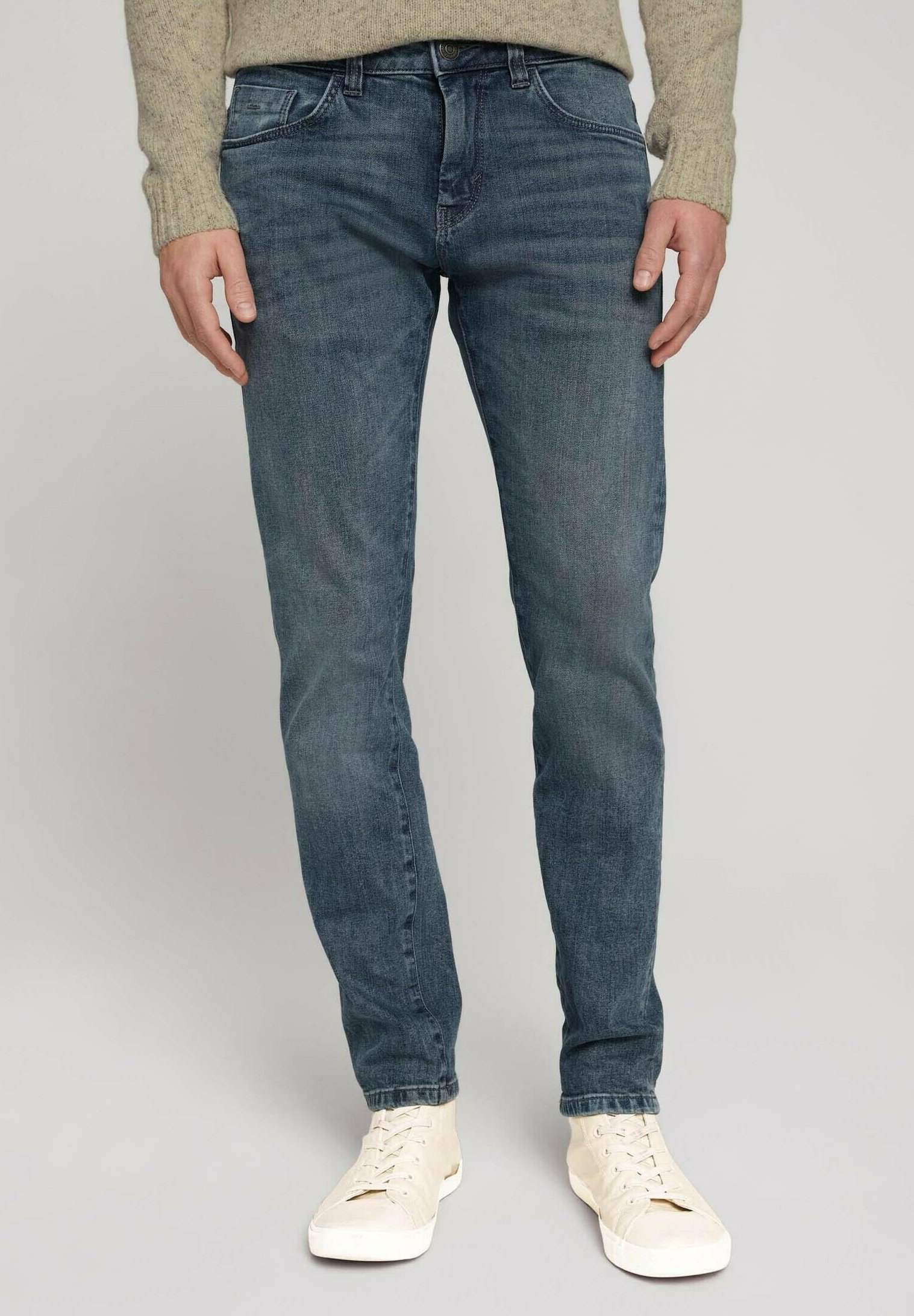TOM TAILOR TROY SLIM - Jeans Slim Fit - used light stone blue denim/hellblau-meliert