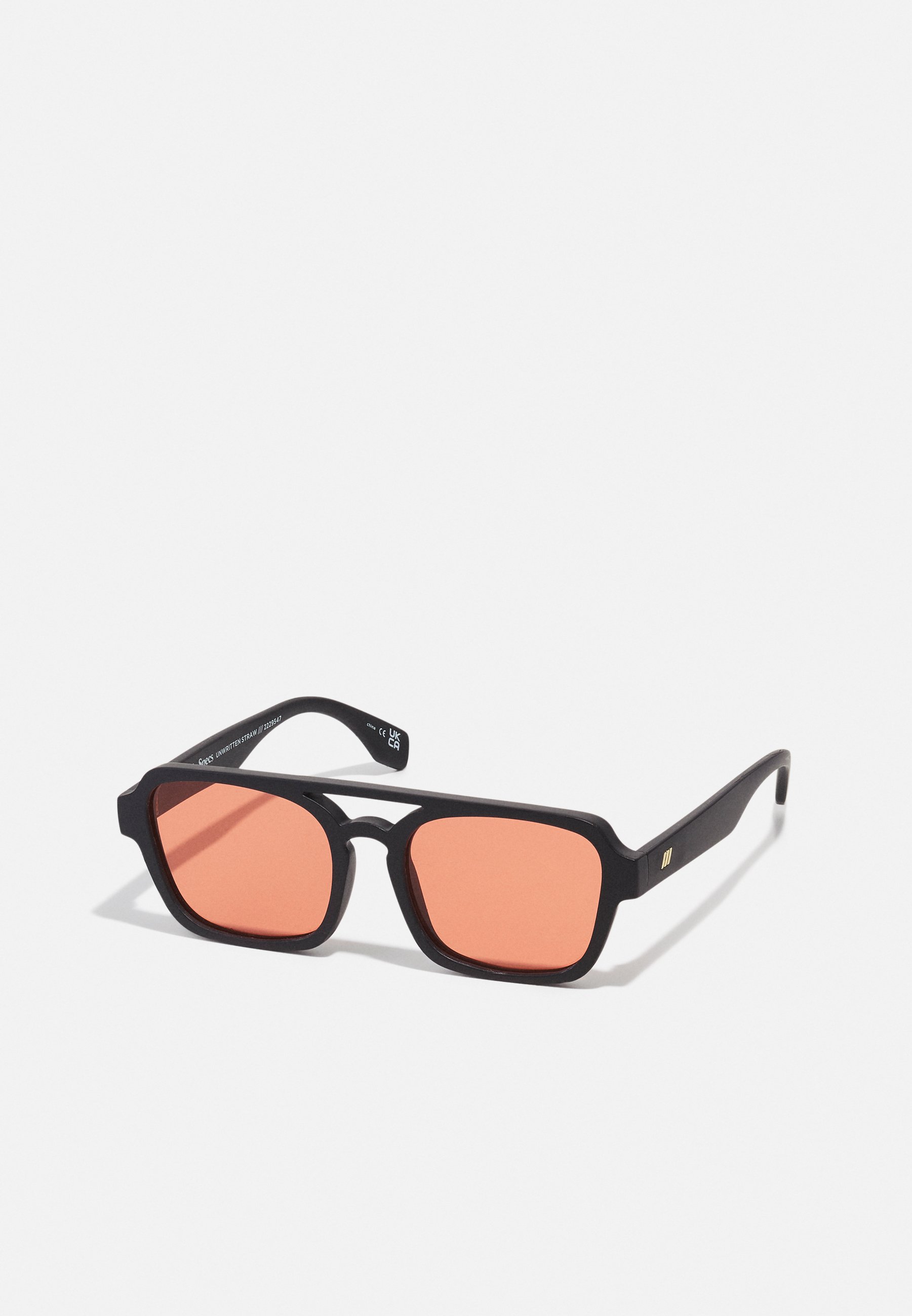 Le Specs UNWRITTEN STRAW - Sonnenbrille - amber tint/schwarz