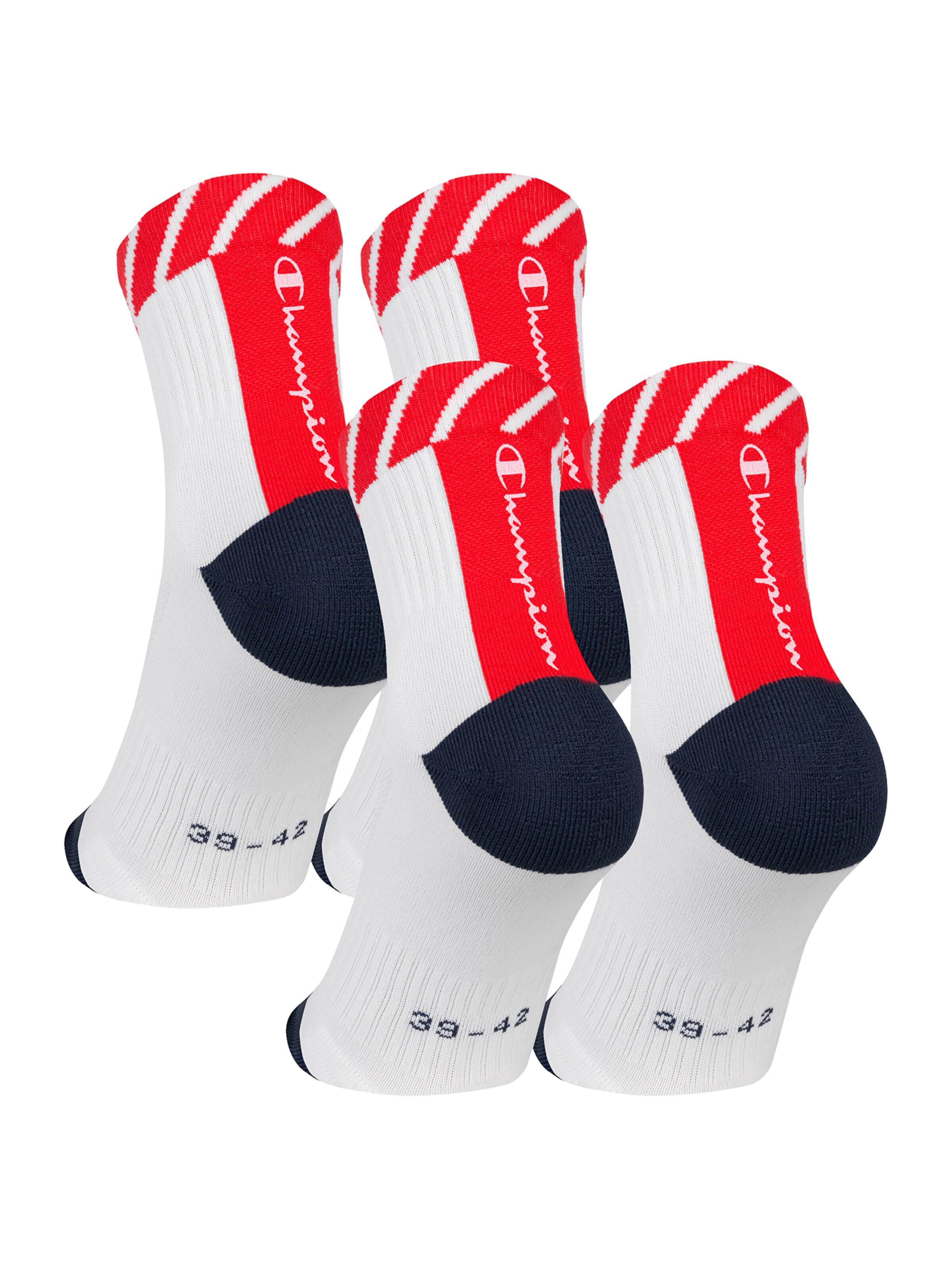 Champion Authentic Athletic Apparel Mid Crew Sportsocken 4er-Pack Performance in Weiß 