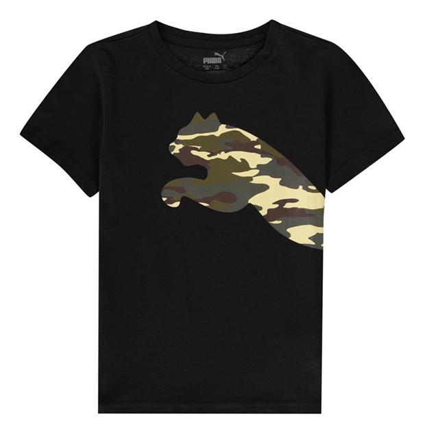 Puma Big Cat QT T-Shirt Kinder Boys Black/camo